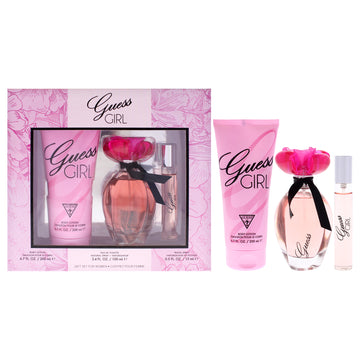Guess Girl by Guess for Women - 3 Pc Gift Set 3.4oz EDT Spray, 0.5oz EDT Spray, 6.7oz Body Lotion
