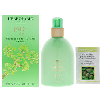 Cleansing Gel Face and Hands Silk Effect - Jade Plant by LErbolario for Unisex - 9.4 oz Cleanser