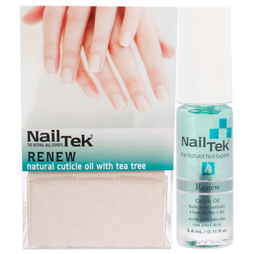 Renew Natural Cuticle Oil with Tea Tree by Nail Tek for Women - 24 x 0.11 oz Nail Treatment