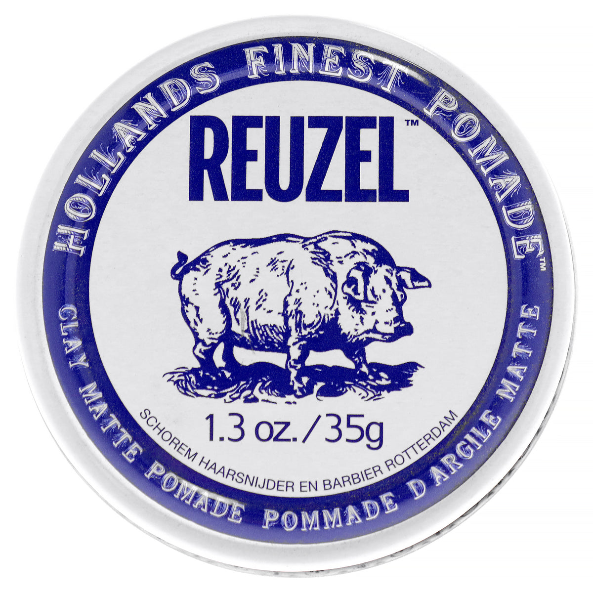 Clay Matte Pomade by Reuzel for Men - 1.3 oz Pomade