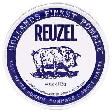 Clay Matte Pomade by Reuzel for Men - 4 oz Pomade