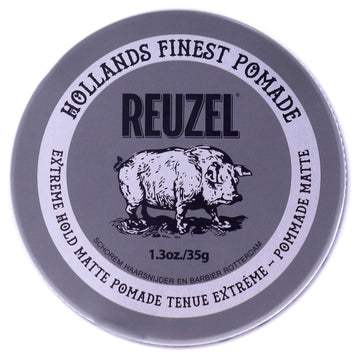 Extreme Hold Matte Pomade by Reuzel for Men - 1.3 oz Pomade