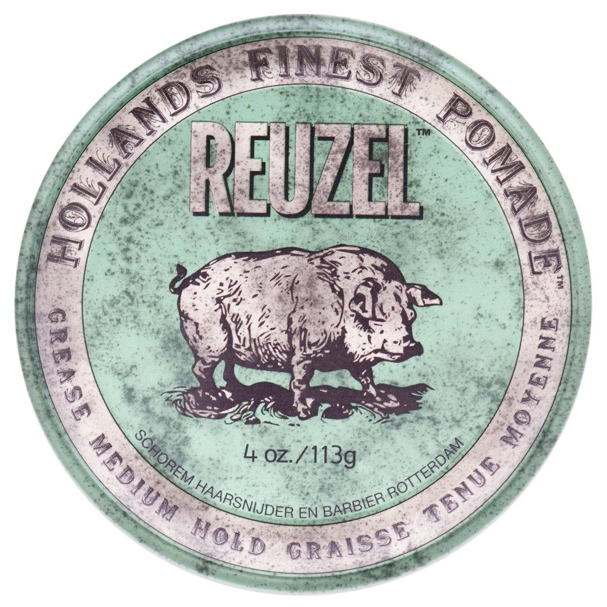 Green Grease Medium Hold Pomade by Reuzel for Men - 3.38 oz Pomade