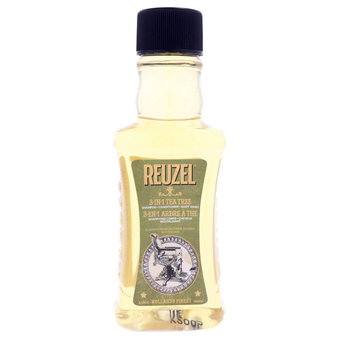 3-In-1 Tea Tree Shampoo Conditioner and Body Wash by Reuzel for Men - 3.38 oz Shampoo Conditioner and Body Wash
