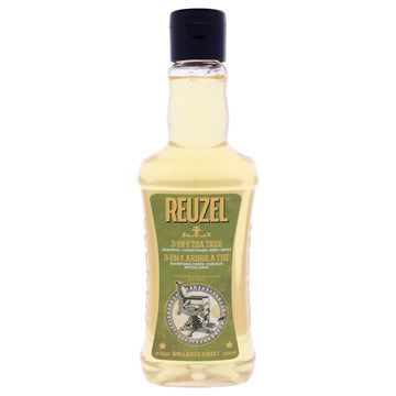 3-In-1 Tea Tree Shampoo by Reuzel for Men - 11.83 oz Shampoo