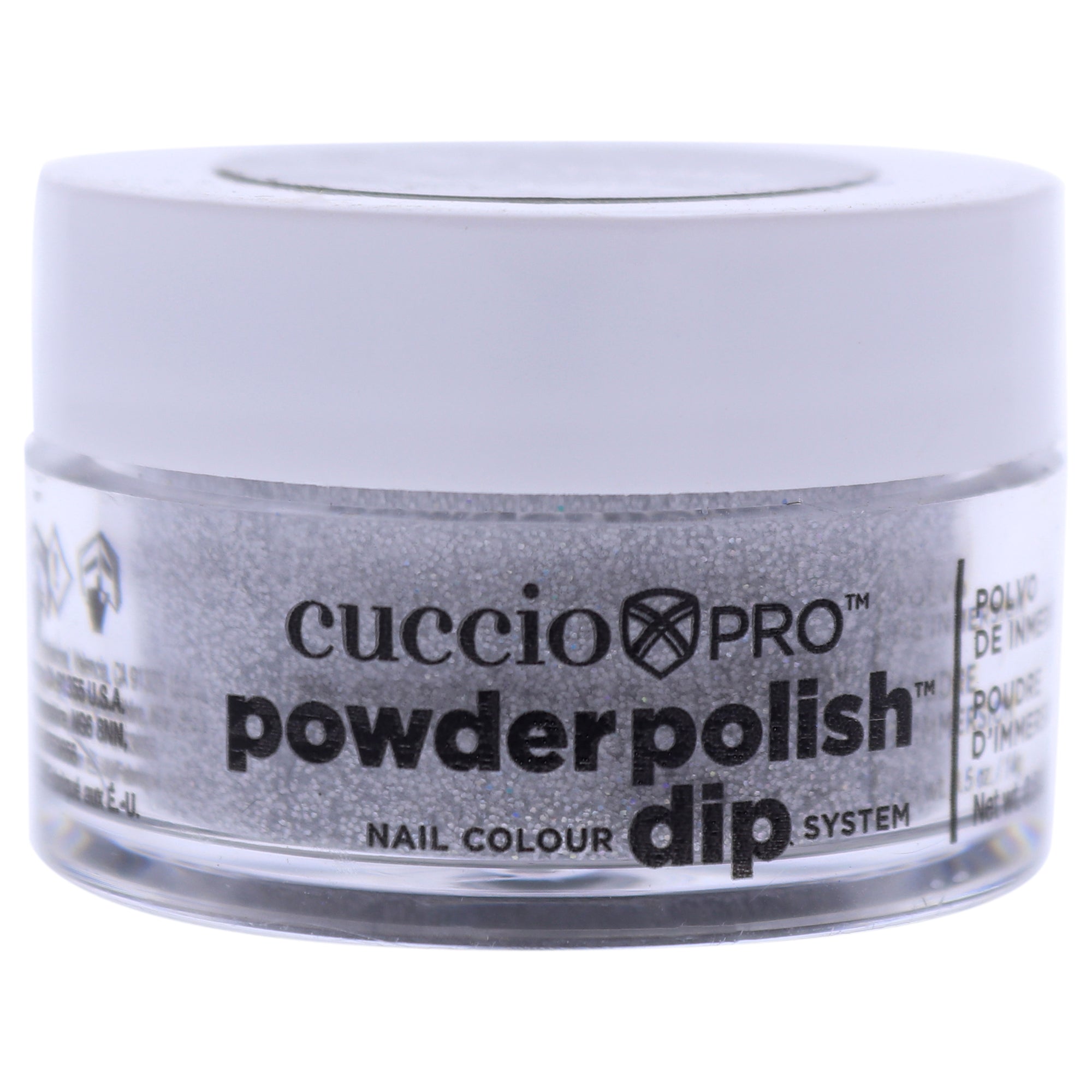 Pro Powder Polish Nail Colour Dip System - Silver with Rainbow Mica by Cuccio Pro for Women - 0.5 oz Nail Powder