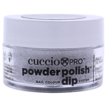 Pro Powder Polish Nail Colour Dip System - Silver with Rainbow Mica by Cuccio Pro for Women - 0.5 oz Nail Powder