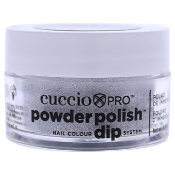 Pro Powder Polish Nail Colour Dip System - Silver with Silver Glitter by Cuccio Pro for Women - 0.5 oz Nail Powder