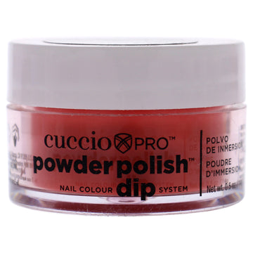 Pro Powder Polish Nail Colour Dip System - Red with Orange Undertones by Cuccio Pro for Women - 0.5 oz Nail Powder