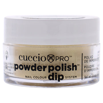 Pro Powder Polish Nail Colour Dip System - Metallic Lemon Gold by Cuccio Pro for Women - 0.5 oz Nail Powder