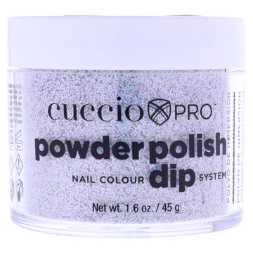 Pro Powder Polish Nail Colour Dip System - Deep Silver Glitter by Cuccio Pro for Women - 1.6 oz Nail Powder