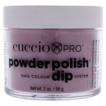 Pro Powder Polish Nail Colour Dip System - Pink with Silver Glitter by Cuccio Pro for Women - 1.6 oz Nail Powder