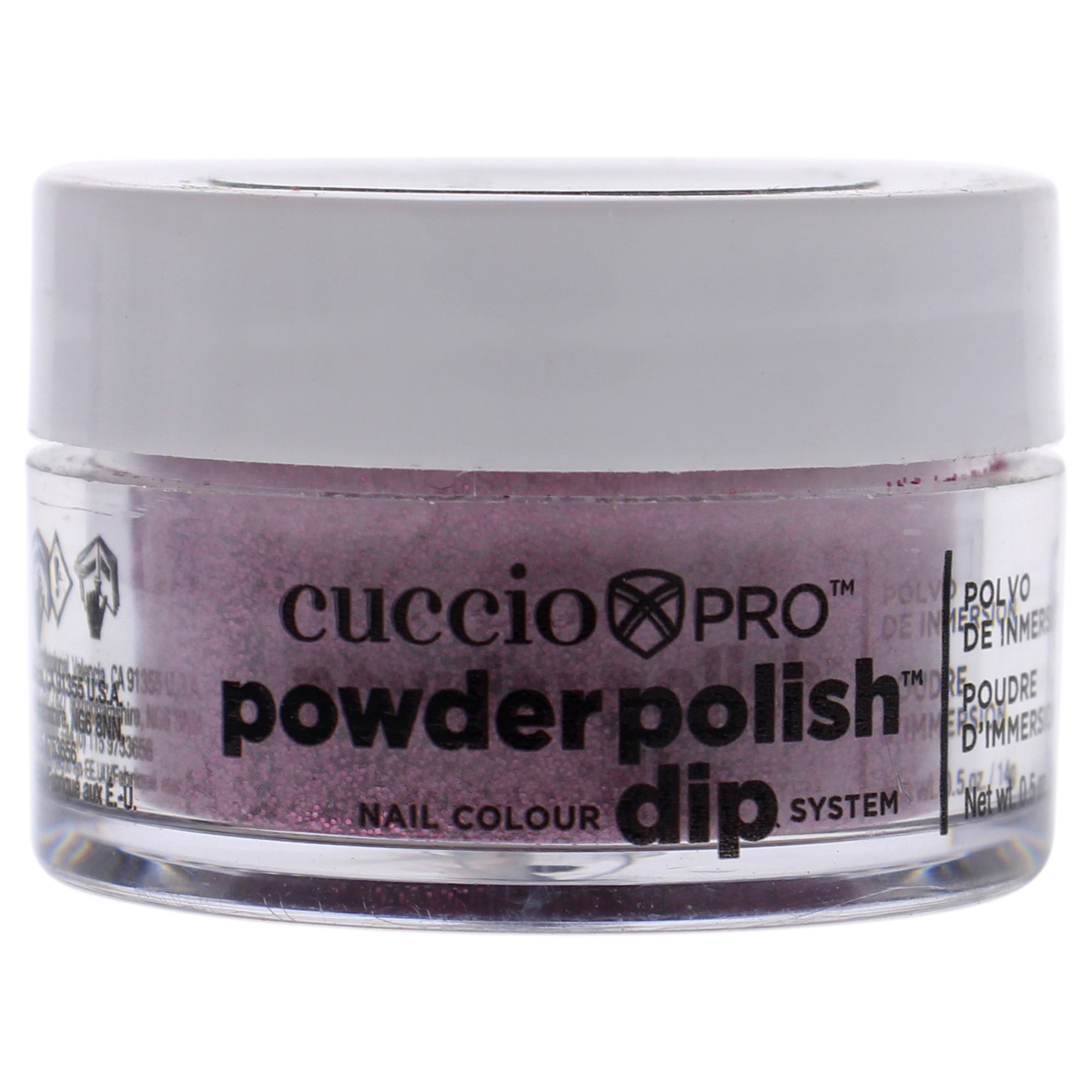 Pro Powder Polish Nail Colour Dip System - Barbie Pink Glitter by Cuccio Pro for Women - 0.5 oz Nail Powder