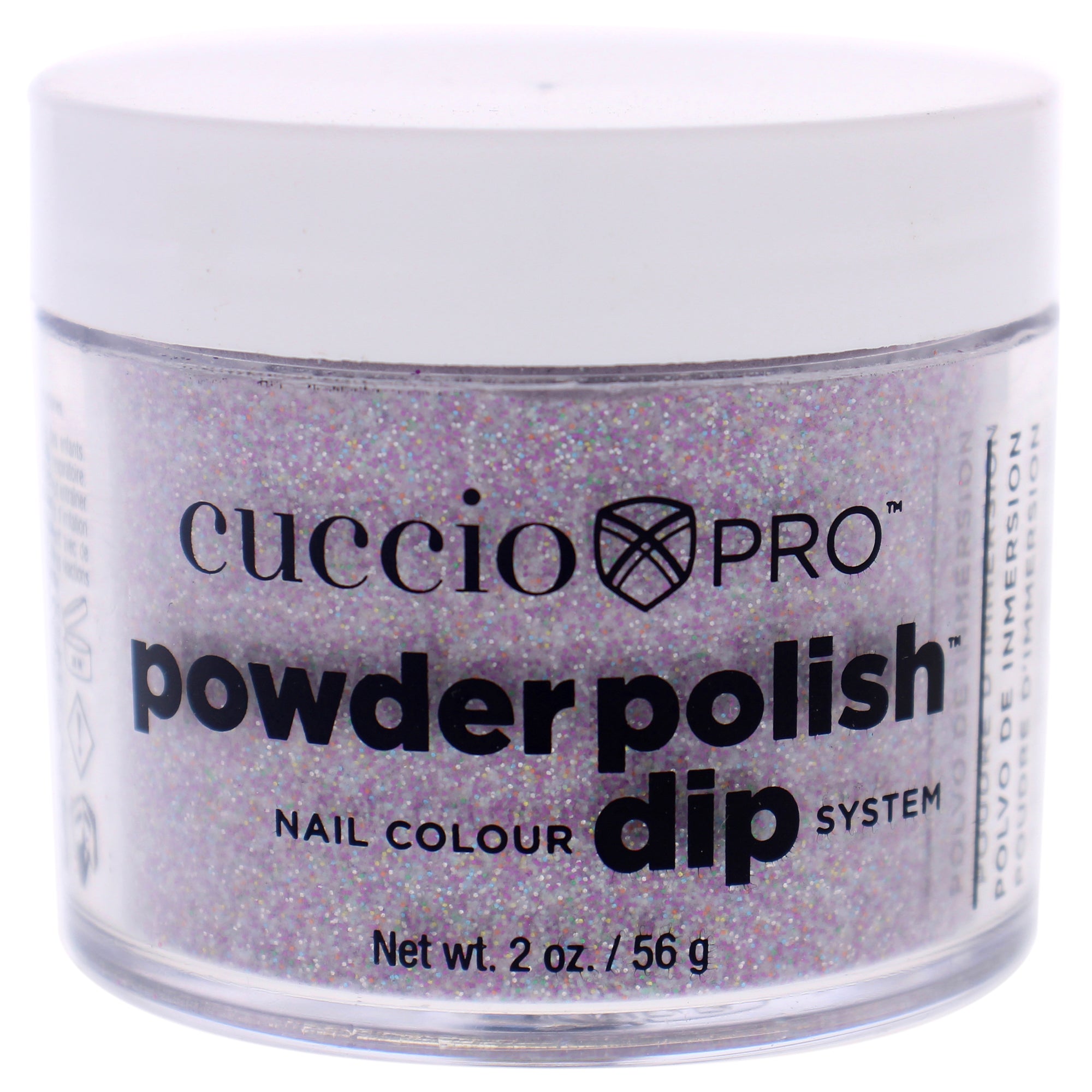 Pro Powder Polish Nail Colour Dip System - Deep Purple Glitter by Cuccio Pro for Women - 1.6 oz Nail Powder
