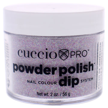 Pro Powder Polish Nail Colour Dip System - Deep Purple Glitter by Cuccio Pro for Women - 1.6 oz Nail Powder