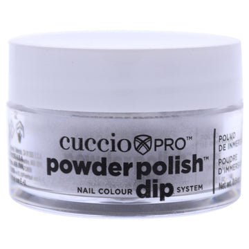 Pro Powder Polish Nail Colour Dip System - Platinum Silver Glitter by Cuccio Pro for Women - 0.5 oz Nail Powder