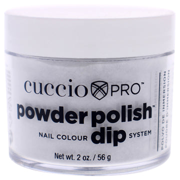 Pro Powder Polish Nail Colour Dip System - Platinum Silver Glitter by Cuccio Pro for Women - 1.6 oz Nail Powder