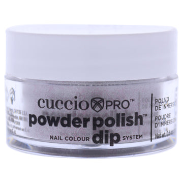 Pro Powder Polish Nail Colour Dip System - Silver With Baby Pink Glitter by Cuccio Pro for Women - 0.5 oz Nail Powder