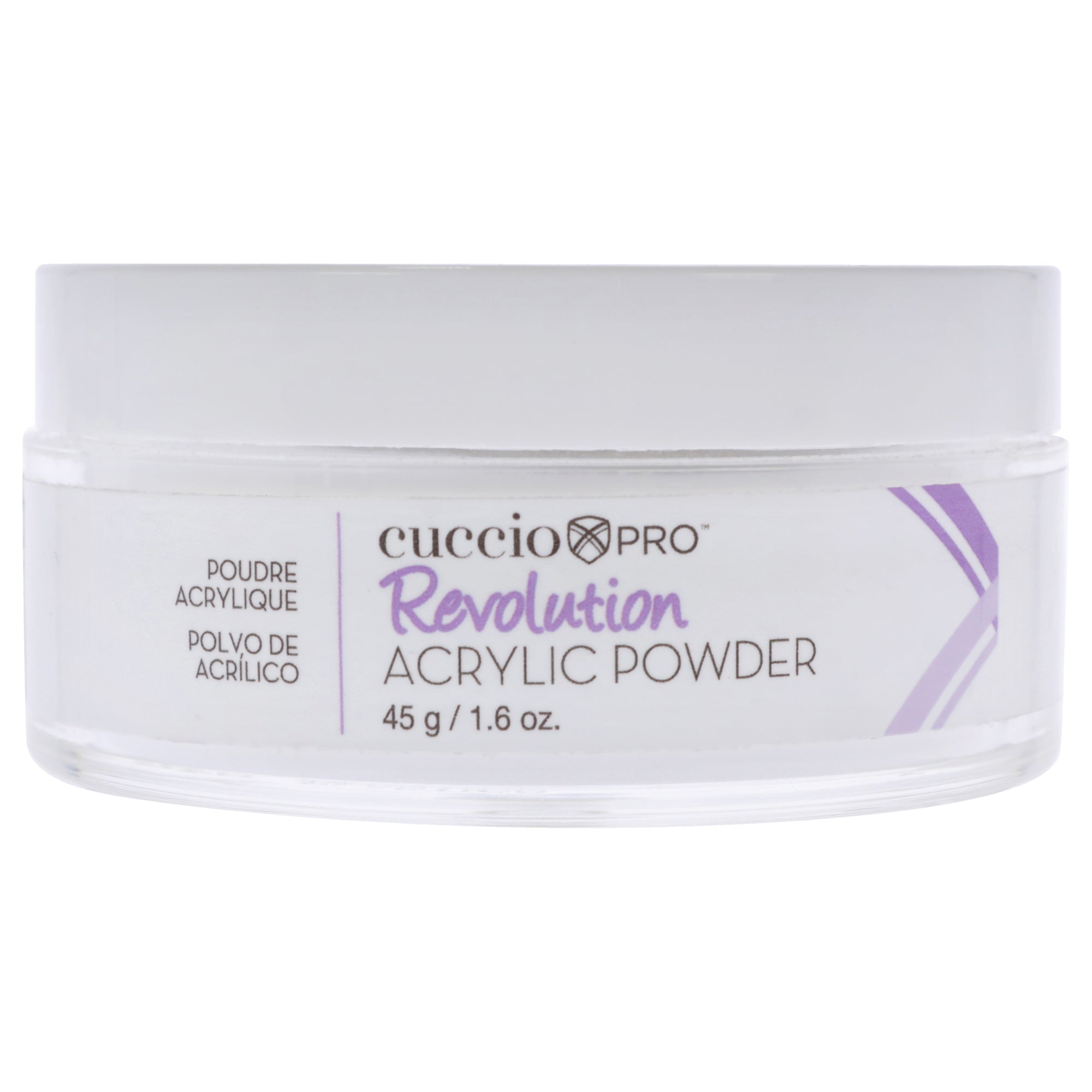 Revolution Acrylic Powder - Clear by Cuccio Pro for Women - 1.6 oz Acrylic Powder