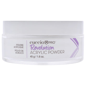 Revolution Acrylic Powder - Clear by Cuccio Pro for Women - 1.6 oz Acrylic Powder