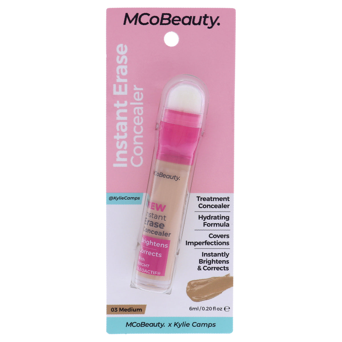 Instant Eraser Concealer - 03 Medium by MCoBeauty for Women - 0.20 oz Concealer