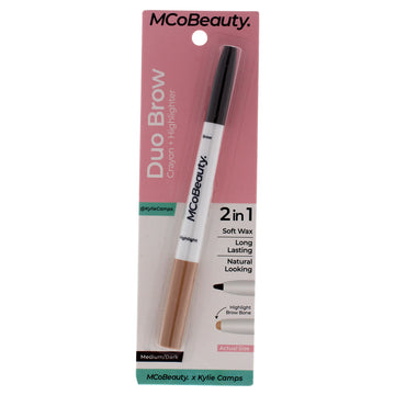 Duo Brow Crayon Plus Highlighter - Dark Brown by MCoBeauty for Women - 0.02 oz Eyebrow