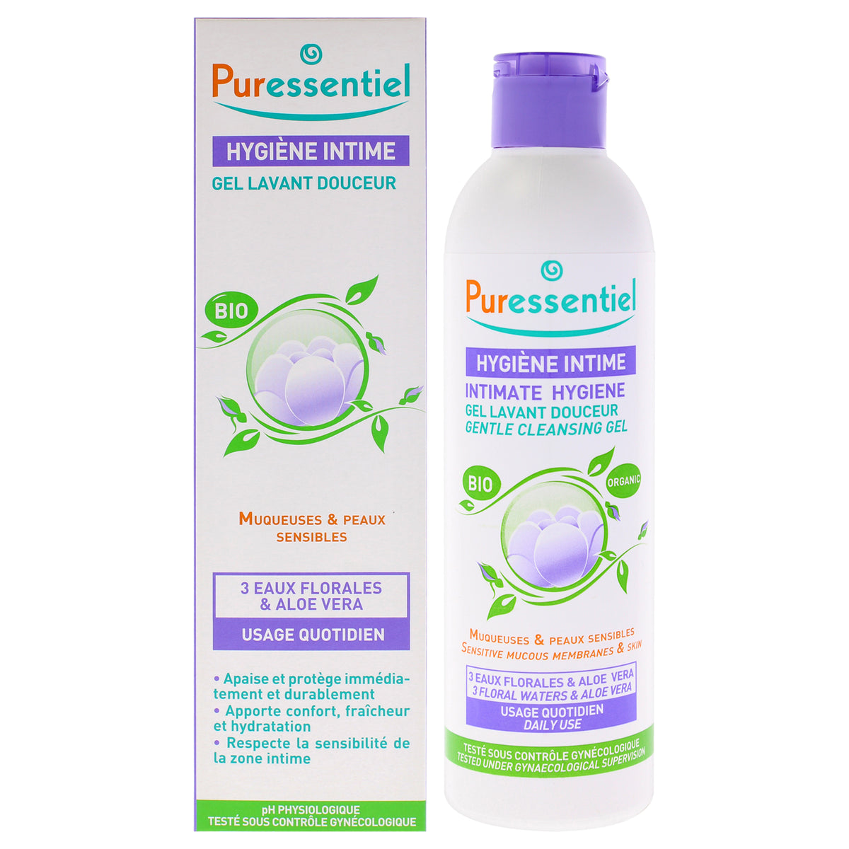 Intimate Hygiene Gentle Cleansing Gel by Puressentiel for Women - 8.44 oz Gel