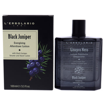 Energising Aftershave Lotion - Black Juniper by LErbolario for Unisex - 3.3 oz After Shave Lotion