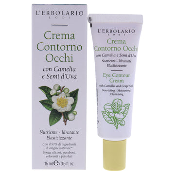 Eye Contour Cream - Camelia and Grape Seed by LErbolario for Unisex - 0.5 oz Cream