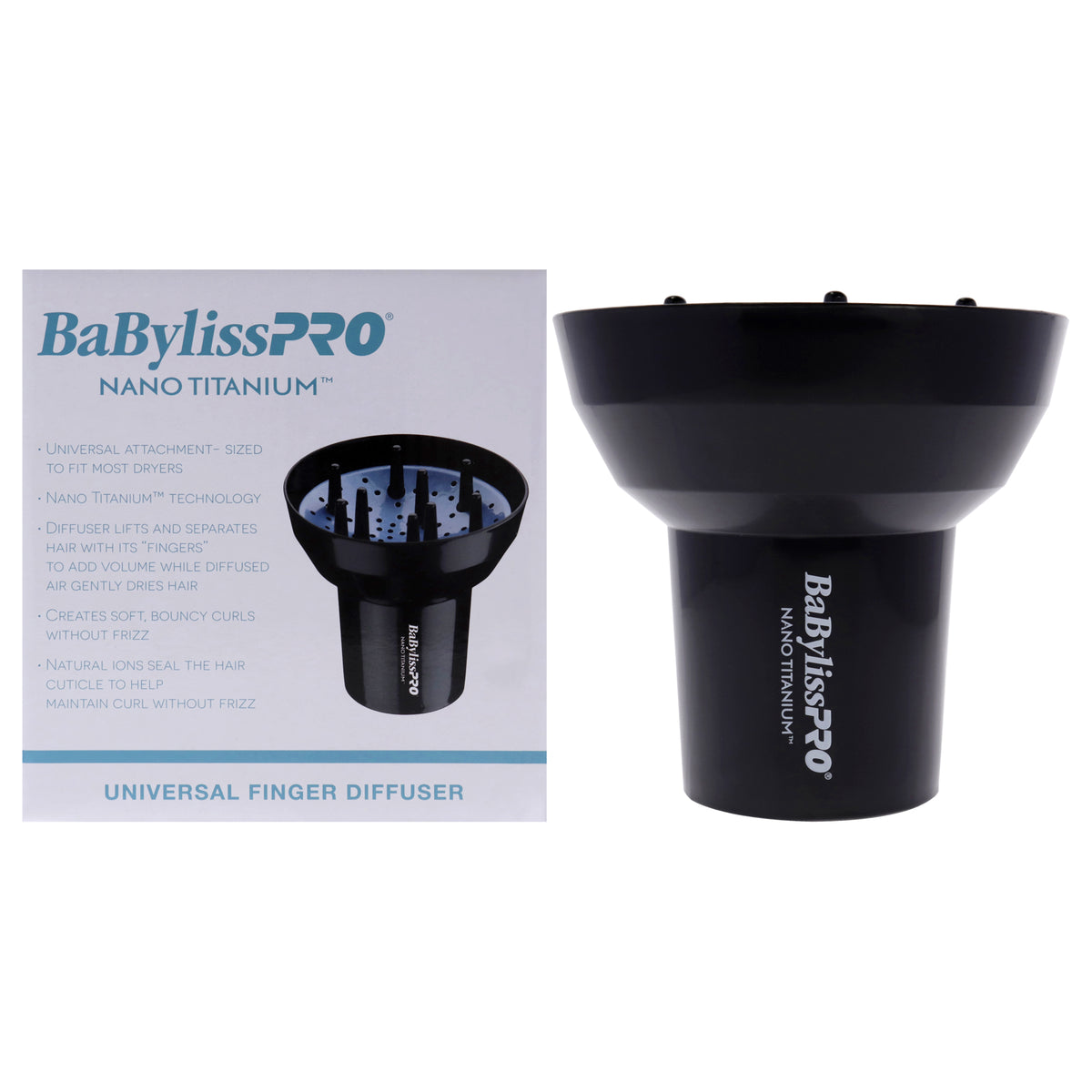 Nano Titanium Universal Finger Diffuser - BABNTD3 by BaBylissPRO for Unisex - 1 Pc Diffuser