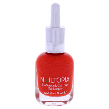 Bio-Sourced Chip Free Nail Lacquer - Red Hot Summa by Nailtopia for Women - 0.41 oz Nail Polish