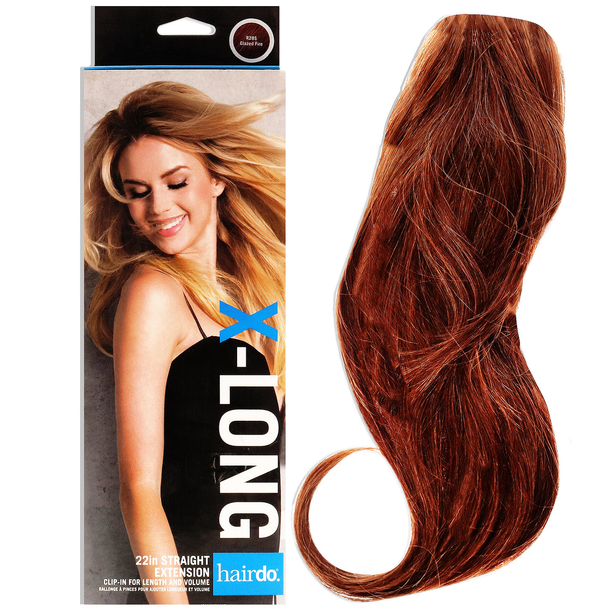 Straight Extension Kit - R28S Glazed Fire by Hairdo for Women - 22 Inch Hair Extension