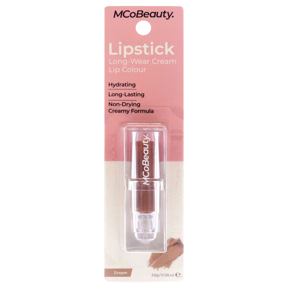 Lipstick Long-Wear Cream Colour - Dream by MCoBeauty for Women - 0.12 oz Lipstick