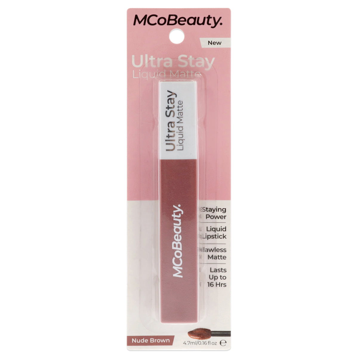 Ultra Stay Matte Liquid Lipstick - Nude Brown by MCoBeauty for Women - 0.16 oz Lipstick
