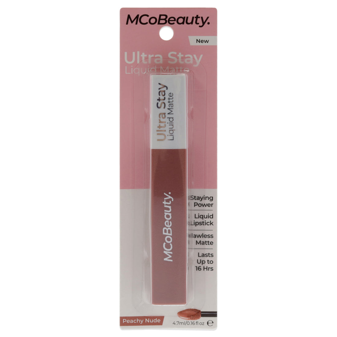 Ultra Stay Matte Liquid Lipstick - Peachy Nude by MCoBeauty for Women - 0.16 oz Lipstick