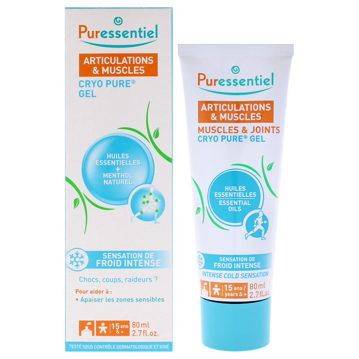 Muscles and Joints Cryo Pure Gel by Puressentiel for Unisex - 2.7 oz Gel