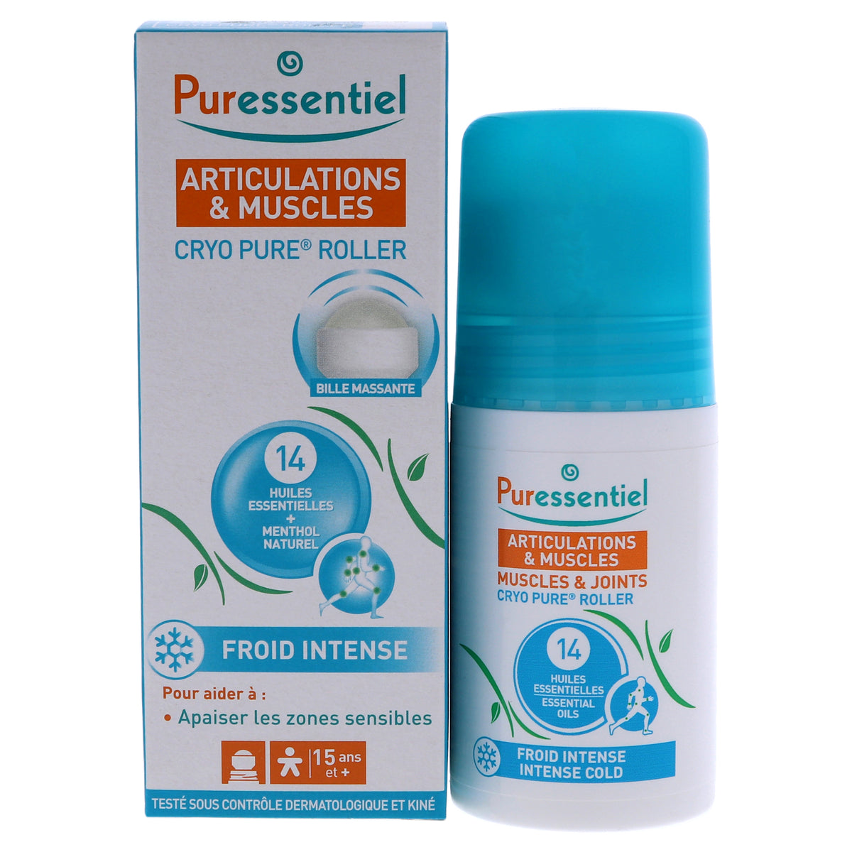 Muscles and Joints Cryo Pure Roller by Puressentiel for Unisex - 2.5 oz Roll-On