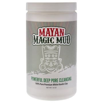 Powerful Deep Pore Cleansing White Kaolin Clay by Mayan Magic Mud for Unisex - 16 oz Cleanser
