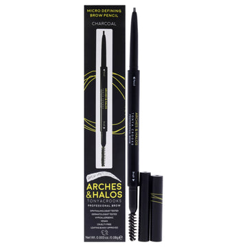 Micro Defining Brow Pencil - Charcoal by Arches and Halos for Women - 0.003 oz Eyebrow Pencil