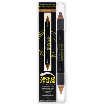 Brow Highlighting and Concealer Crayon - Golden by Arches and Halos for Women - 0.176 oz Highlighter