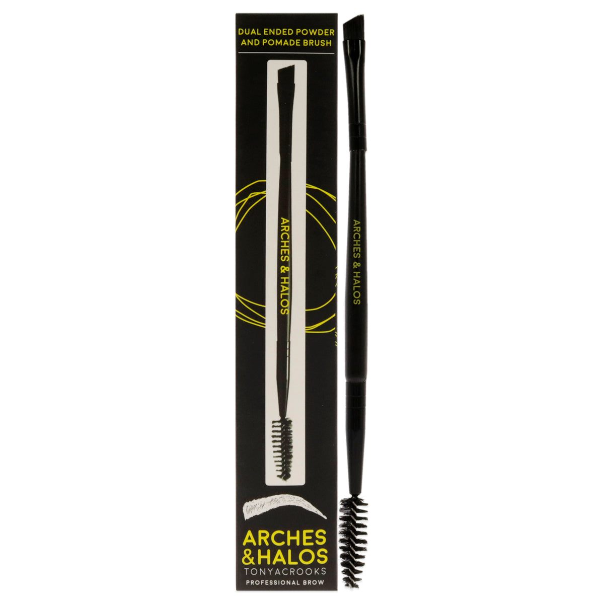 Dual Ended Powder and Pomade Brush by Arches and Halos for Unisex - 1 Pc Brush