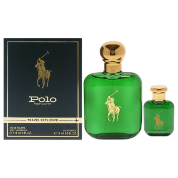 Polo Green by Ralph Lauren for Men - 2 Pc Gift Set 4oz EDT Spray, 0.5oz EDT spray