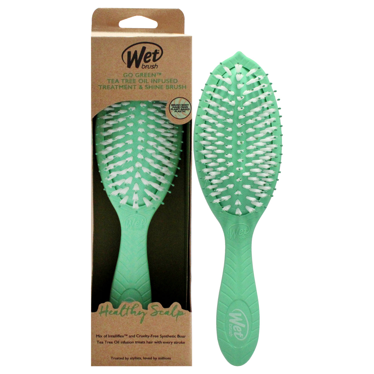 Go Green Oil Infused Shine Brush - Tea Tree by Wet Brush for Unisex - 1 Pc Hair Brush