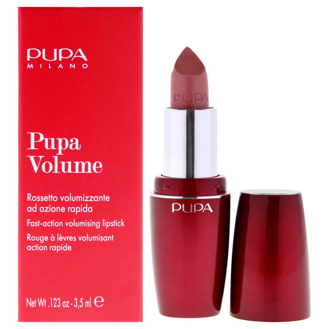 Pupa Volume Fast-Action Lipstick - 100 Nude by Pupa Milano for Women - 0.123 oz Lipstick
