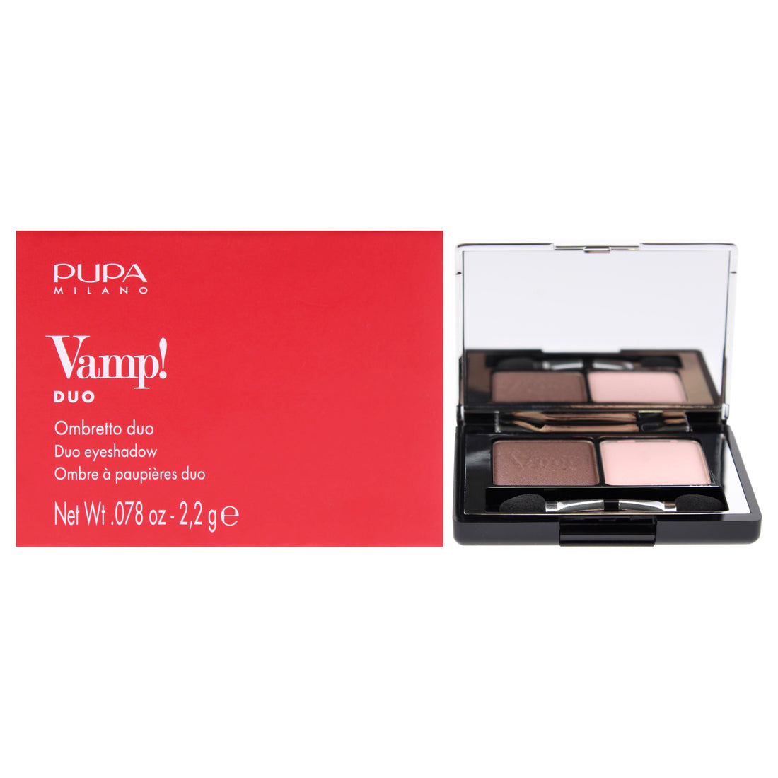 Vamp! Compact Duo Eyeshadow - 003 Soft Mauve by Pupa Milano for Women - 0.078 oz Eye Shadow