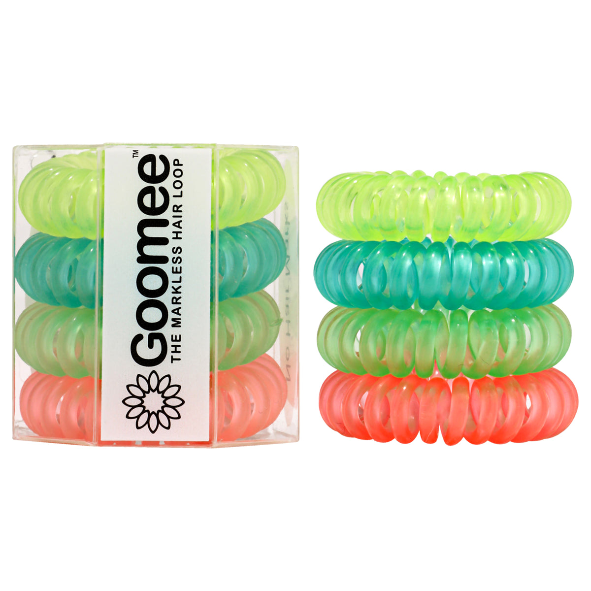 The Markless Hair Loop Set - Glow by Goomee for Women - 4 Pc Hair Tie