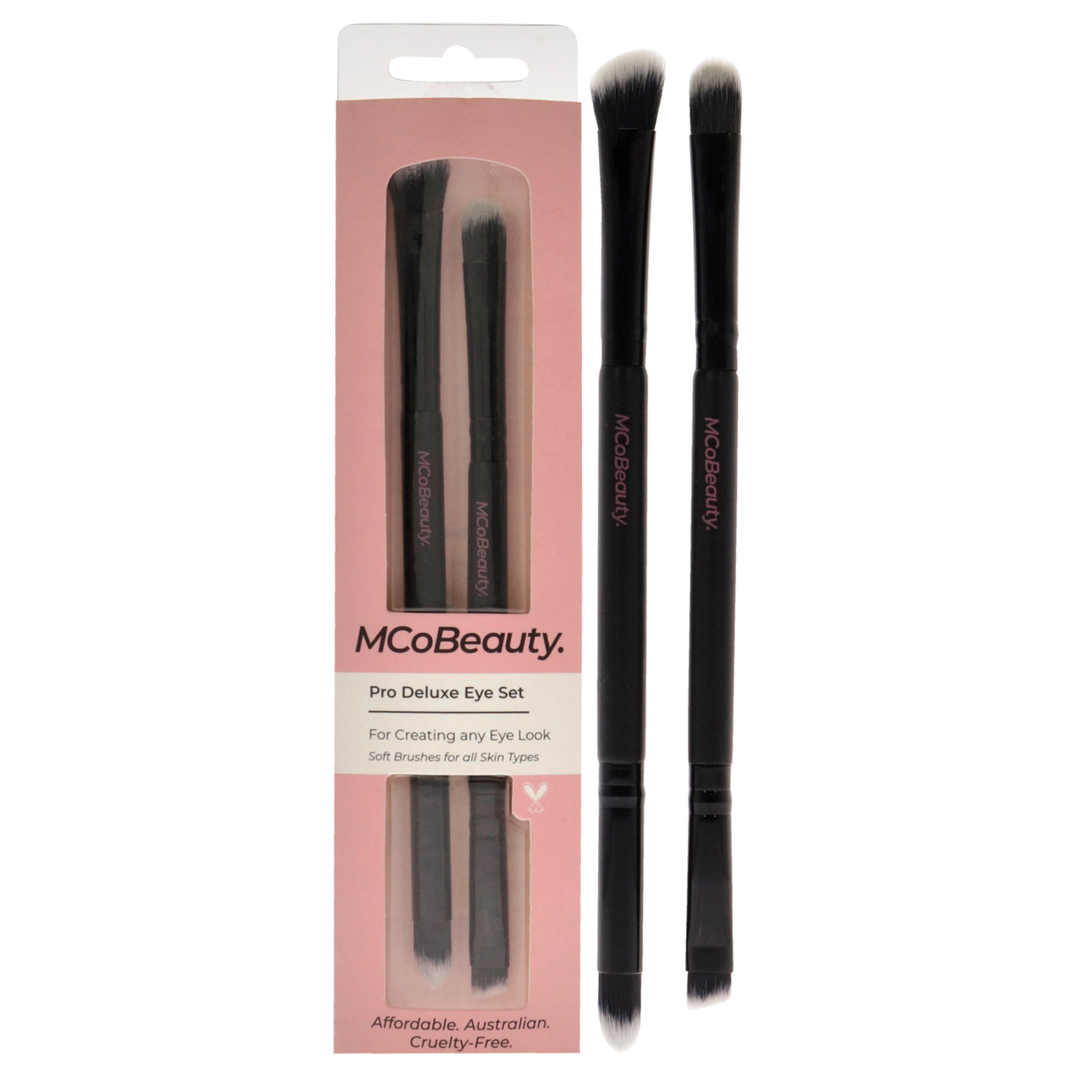 Pro Deluxe Eye Set by MCoBeauty for Women - 2 Pc Brush