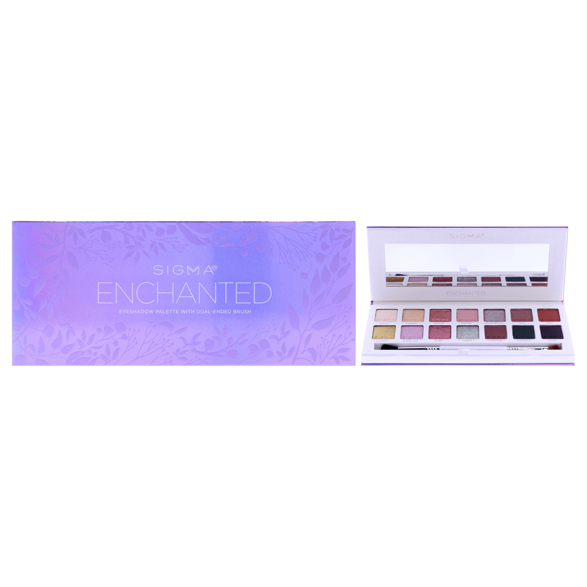 Eyeshadow Palette - Enchanted by SIGMA for Women - 2 Pc 0.61oz Eye Shadow, Brush