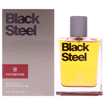 Black Steel by Swiss Army for Men - 3.4 oz EDT Spray