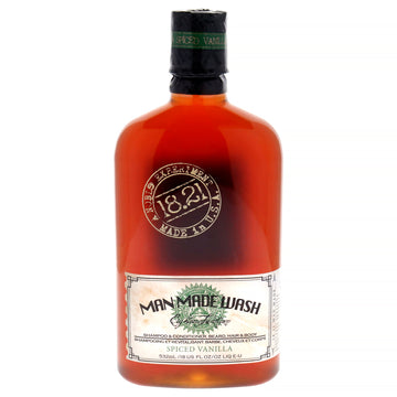 3-In-1 Man Made Wash - Spiced Vanilla by 18.21 Man Made for Men - 18 oz Shampoo, Conditioner and Body Wash